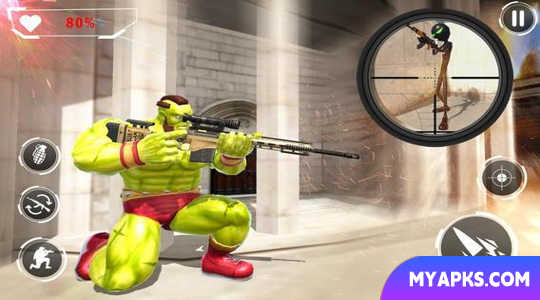 American Monster vs Stickman Sniper Modern Combat