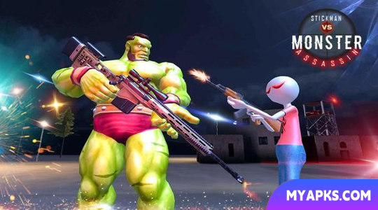 American Monster vs Stickman Sniper Modern Combat