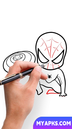 Draw Spider Superhero Man