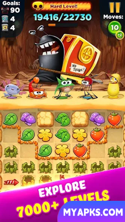 Cute Little Monster - Jogo de quebra-cabeça de combinar 3