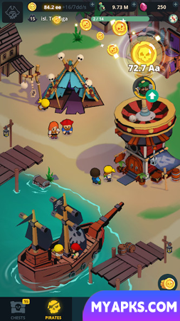 Idle Pirates: aventura no mar e magnata dos negócios
