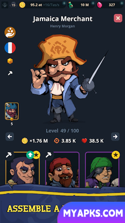 Idle Pirates: aventura no mar e magnata dos negócios