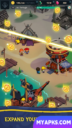 Idle Pirates: aventura no mar e magnata dos negócios