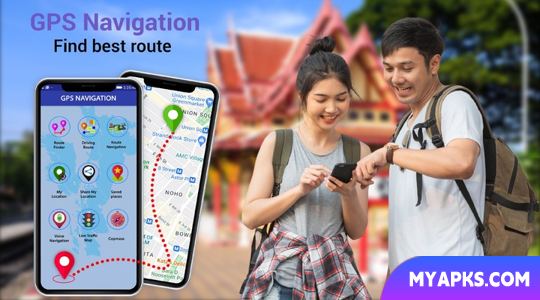 Navegação no mapa GPS: direções
