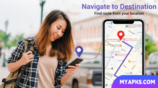 Navegação no mapa GPS: direções