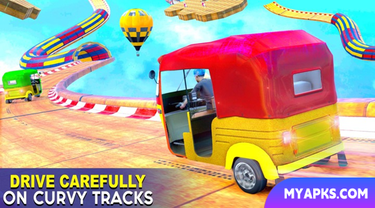 Tuk Tuk Auto Rickshaw 3D Stunt