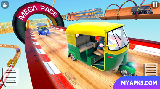 Tuk Tuk Auto Rickshaw 3D Stunt