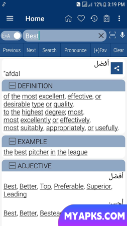English Arabic Dictionary Mega