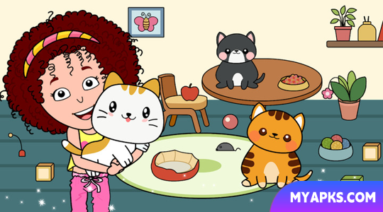 My Cat Town - Jogue jogos de gatos no City Life World Tizi Home