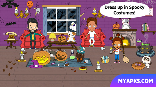 My Cat Town - Jogue jogos de gatos no City Life World Tizi Home
