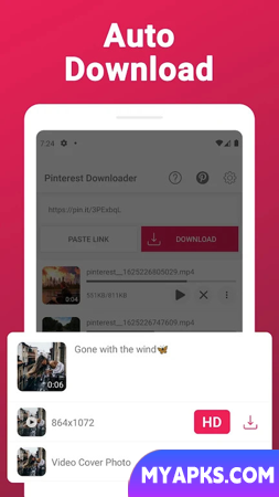 Downloader de vídeo e GIF do Pinterest