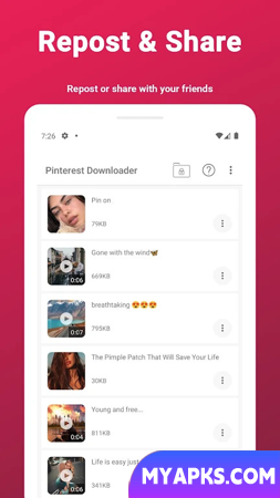 Downloader de vídeo e GIF do Pinterest
