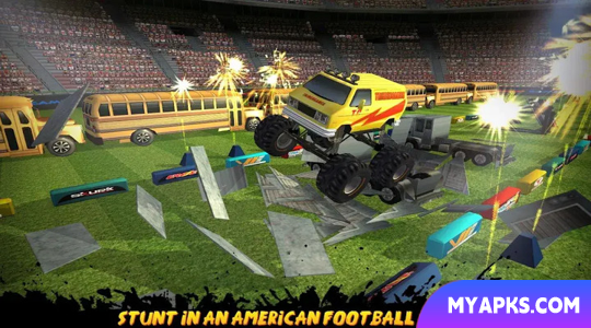 Caminhão de acrobacias de futebol americano