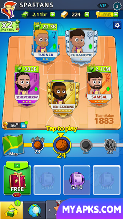Idle Five – Torne-se um magnata do basquete com um patrimônio líquido de milhões
