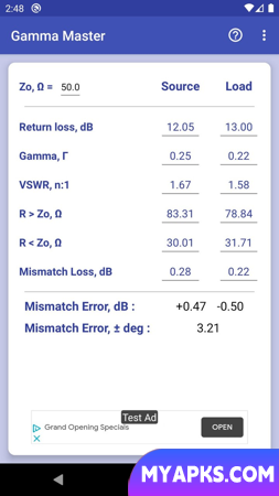 Gamma Master - RF Calculator