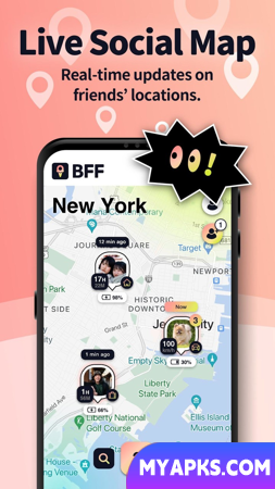 BFF: social map with friends