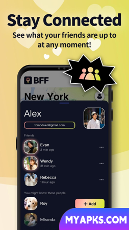 BFF: social map with friends