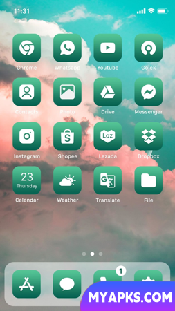 Wow Green Theme - Icon Pack