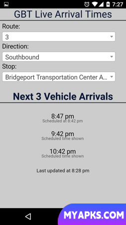 Bridgeport GBT Bus Tracker