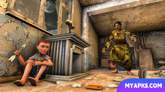 Jogo de fuga da casa de terror da vovó do exército