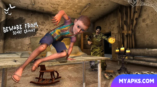 Jogo de fuga da casa de terror da vovó do exército