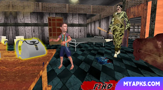 Jogo de fuga da casa de terror da vovó do exército