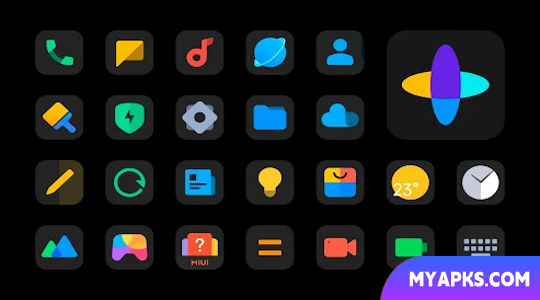 MiPlus Black - Icon Pack