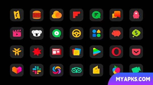 MiPlus Black - Icon Pack