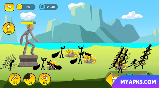 Stickman Battle - Jogo de estratégia de guerra de batalha legado Stickman