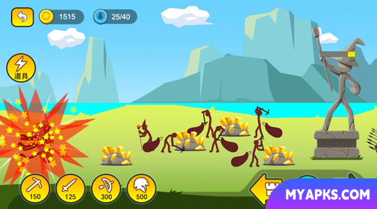 Stickman Battle - Jogo de estratégia de guerra de batalha legado Stickman