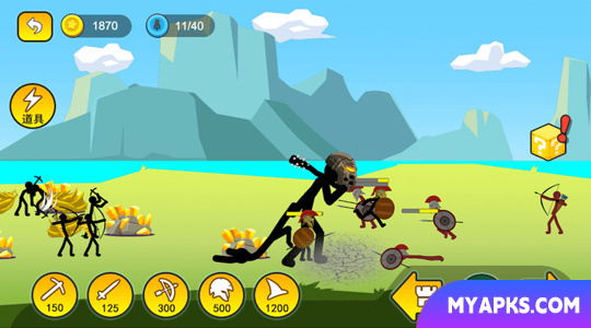 Stickman Battle - Jogo de estratégia de guerra de batalha legado Stickman