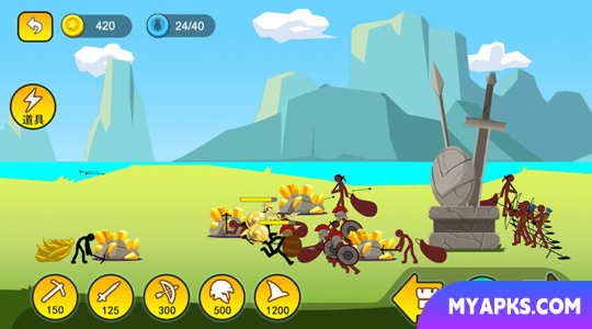 Stickman Battle - Jogo de estratégia de guerra de batalha legado Stickman