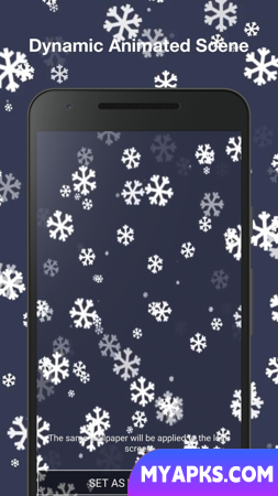 Papel de parede animado de floco de neve