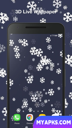 Papel de parede animado de floco de neve