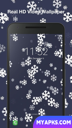 Papel de parede animado de floco de neve