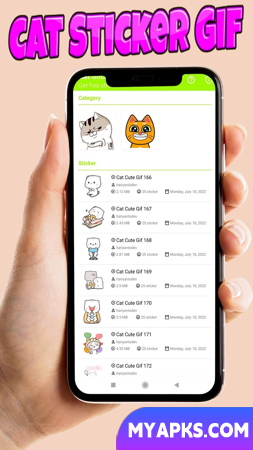 Cat Sticker Gif WAStickerApps