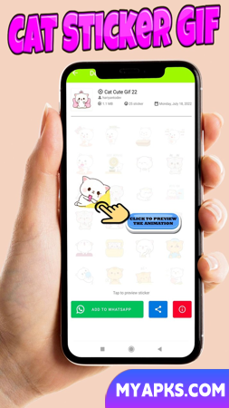 Cat Sticker Gif WAStickerApps