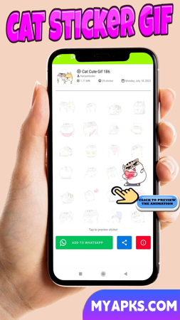 Cat Sticker Gif WAStickerApps
