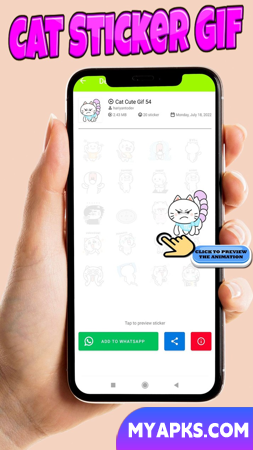 Cat Sticker Gif WAStickerApps