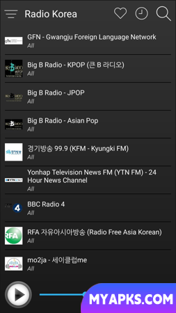 South Korea Radio FM AM Music