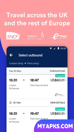 Trainline: Train travel Europe