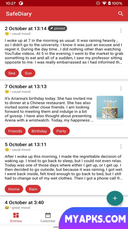 SafeDiary your personal diary