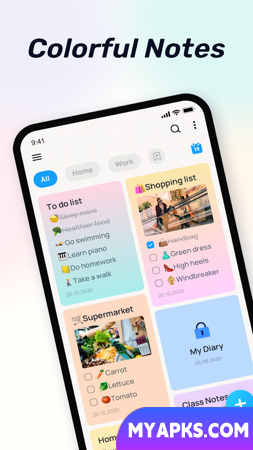 Easy Notes - memorandos, notas, notas adesivas, blocos de notas, notas