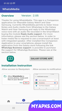 WhatsMedia for Samsung Watch