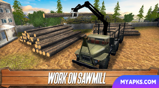 Sawmill Driver: Logging Truck & Forest Harvester