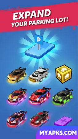 Merge Neon Car: Idle Car Merge