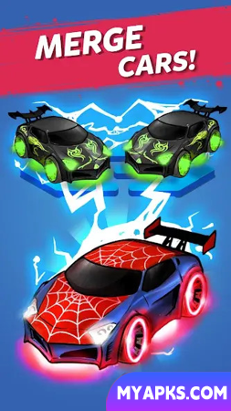 Merge Neon Car: Idle Car Merge