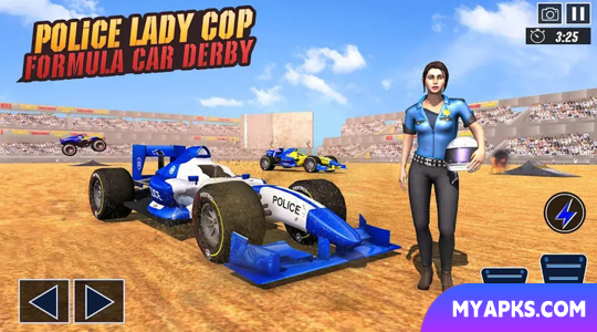 Police Formula Car Derby Games