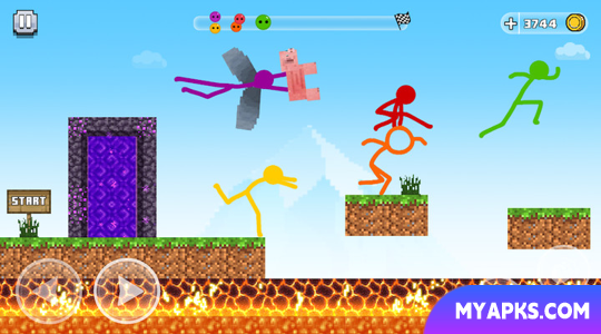 Stickman Parkour Race & Jump