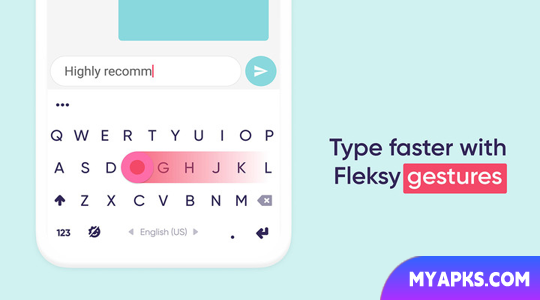 Fleksy fast emoji keyboard app